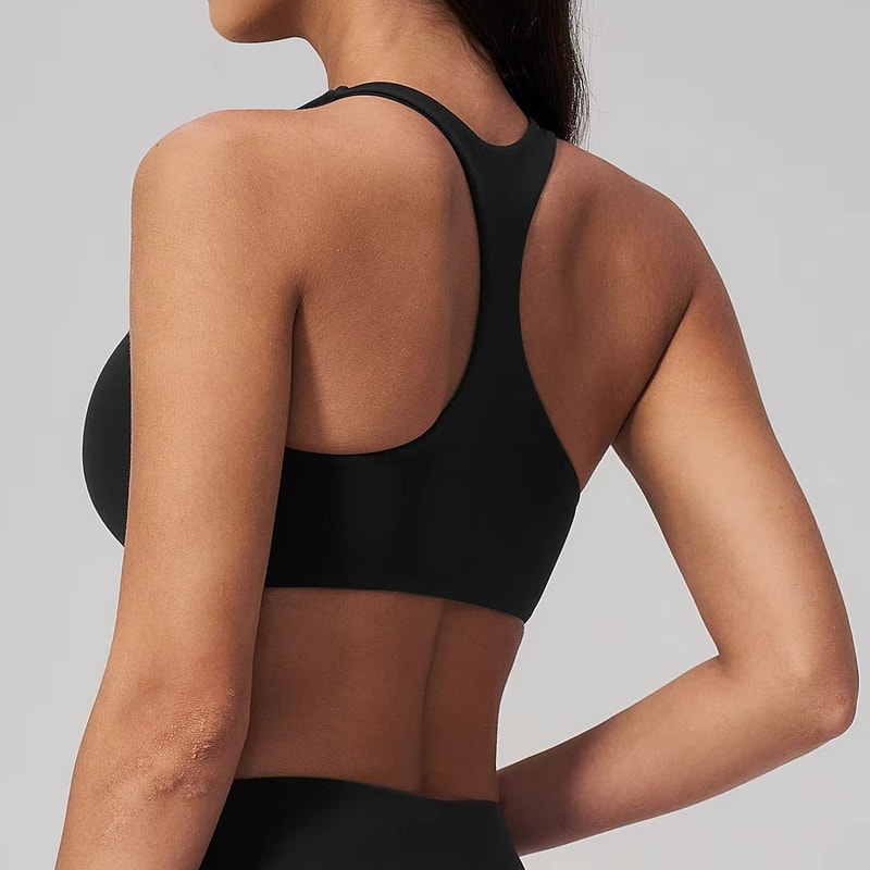 Color Block Womens Sports Bra Padded Yoga Bra Quick Dry Workout Crop Top