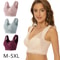 ComfortFit Seamless Back Plus Size Strapless Bra Wireless Cotton Bra for Support & All Day Comfort