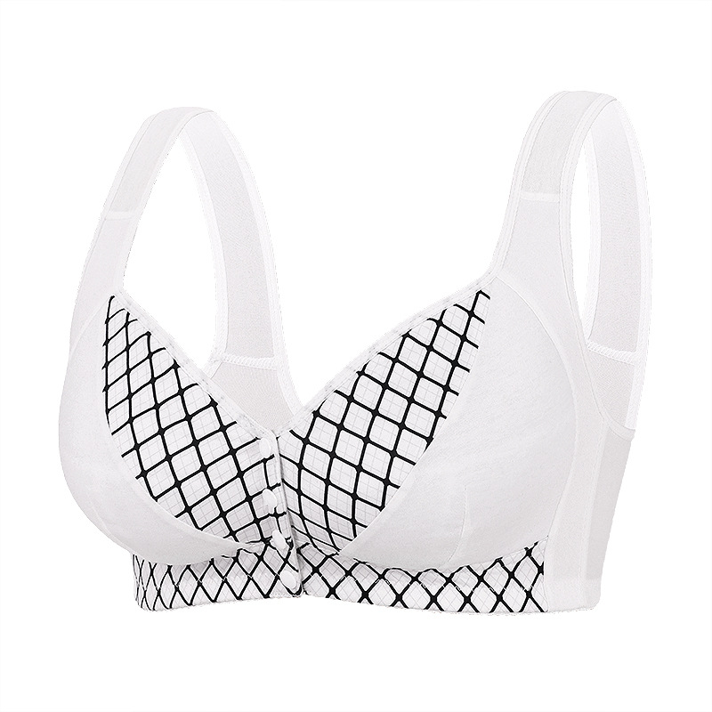 Everyday Comfort Front Closure Wireless Plus Size Bra – Full Coverage Breathable Support