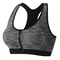 Womens Zip Front High Impact Sports Bra – Padded Support Racerback Workout & Gym Fitness Top