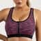 Womens Zip Front High Impact Sports Bra – Padded Support Racerback Workout & Gym Fitness Top