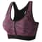 Womens Zip Front High Impact Sports Bra – Padded Support Racerback Workout & Gym Fitness Top