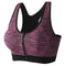 Womens Zip Front High Impact Sports Bra – Padded Support Racerback Workout & Gym Fitness Top