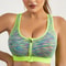 Womens Zip Front High Impact Sports Bra – Padded Support Racerback Workout & Gym Fitness Top