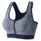 Womens Zip Front High Impact Sports Bra – Padded Support Racerback Workout & Gym Fitness Top