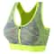 Womens Zip Front High Impact Sports Bra – Padded Support Racerback Workout & Gym Fitness Top