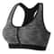 Womens Zip Front High Impact Sports Bra – Padded Support Racerback Workout & Gym Fitness Top