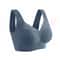 Plus Size Seamless Backless Bralette – Comfort Wireless Mesh Support Bra
