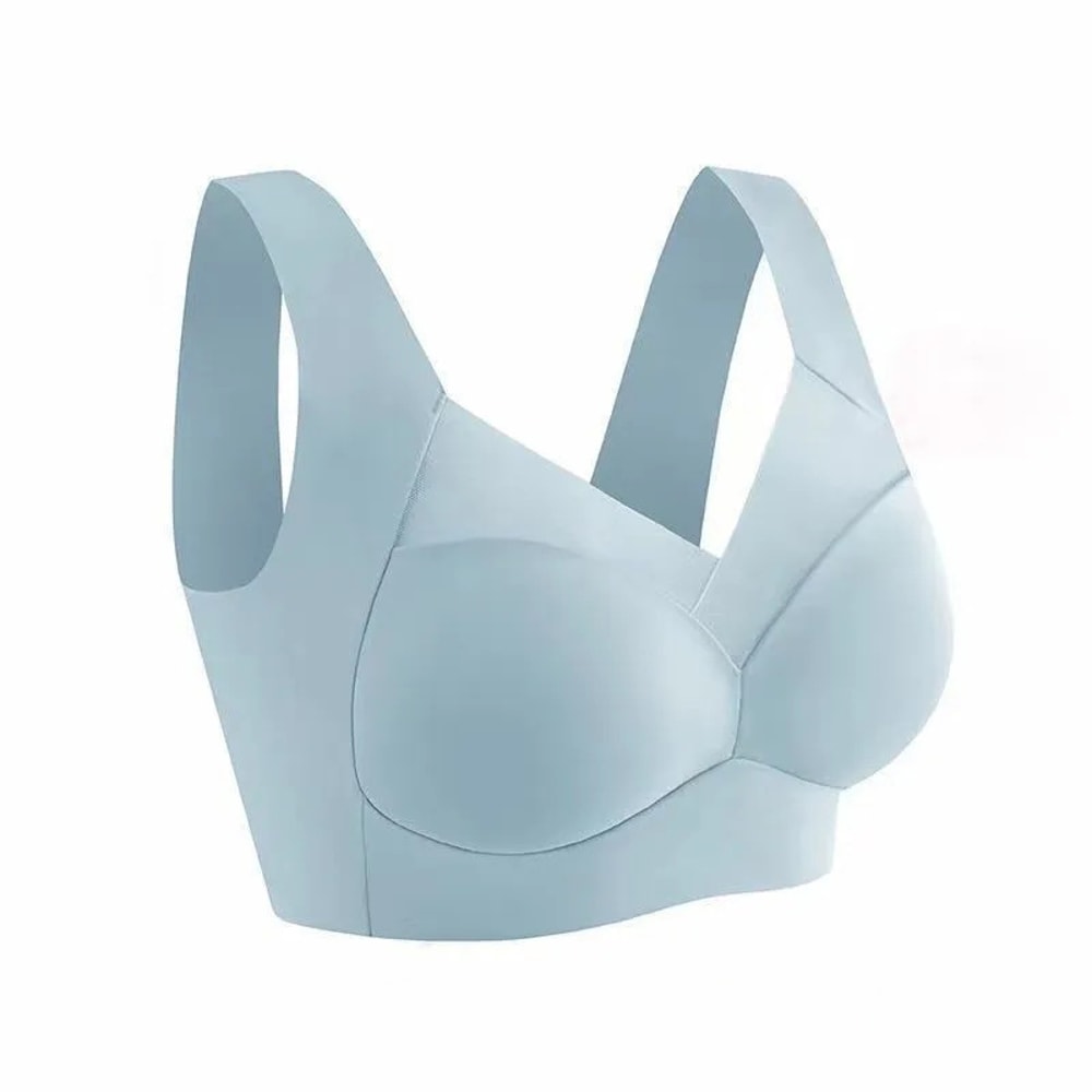 Plus Size Seamless Backless Bralette – Comfort Wireless Mesh Support Bra