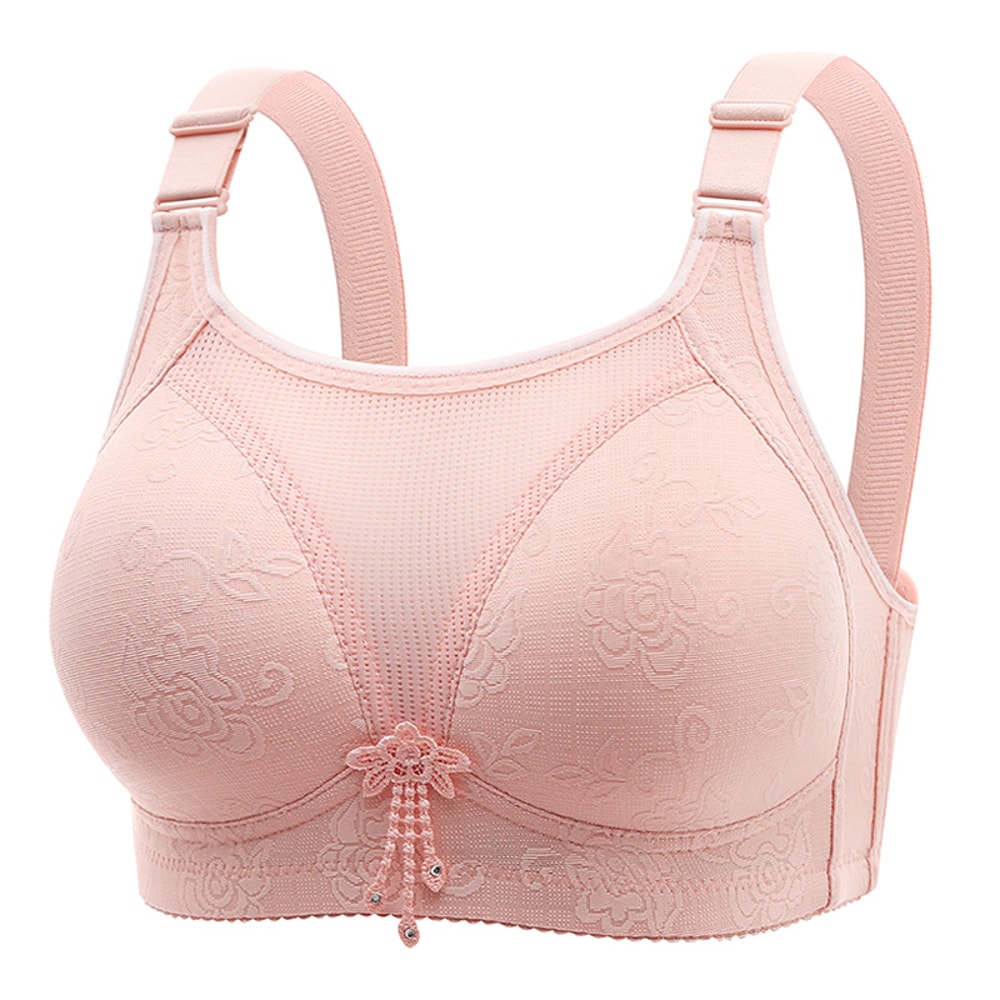 ComfortFit Wireless Jacquard Padded Support Bra Seamless No Wire Everyday Comfort