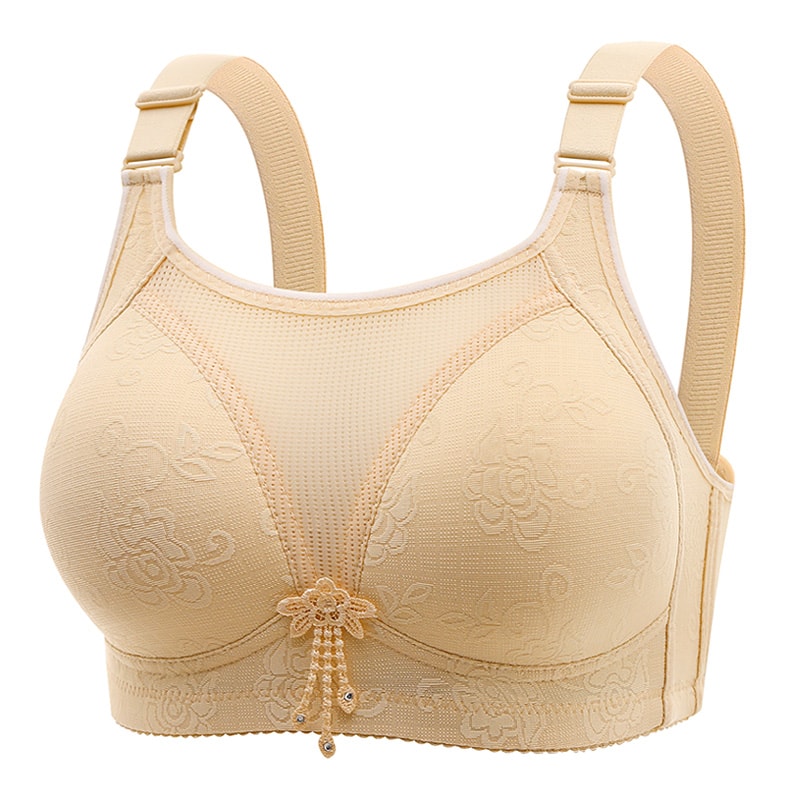 ComfortFit Wireless Jacquard Padded Support Bra Seamless No Wire Everyday Comfort