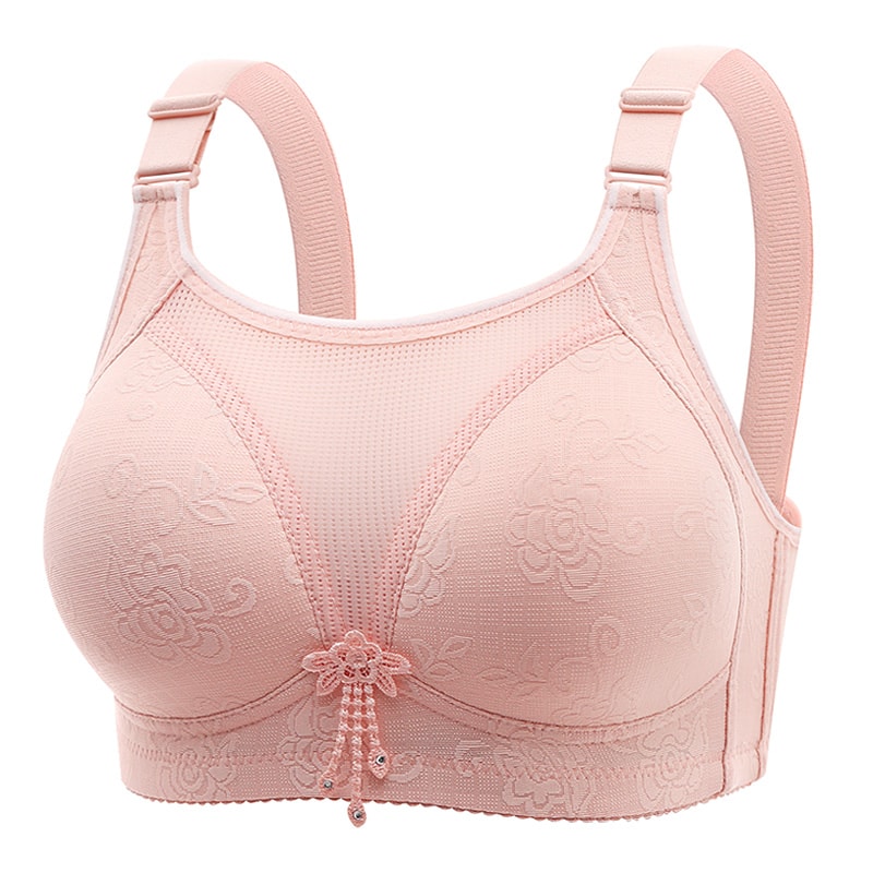 ComfortFit Wireless Jacquard Padded Support Bra Seamless No Wire Everyday Comfort