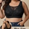 Plus Size Floral Lace Wireless Comfort Bralette – Breathable Wide Strap Lounge & Sleep