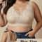 Plus Size Floral Lace Wireless Comfort Bralette – Breathable Wide Strap Lounge & Sleep