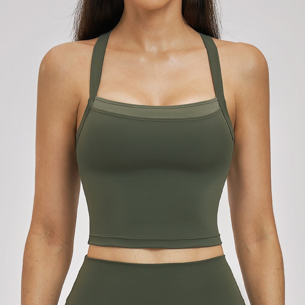 High Support Yoga Bra for Women – Moisture Wicking Shockproof Fitness Crop Top