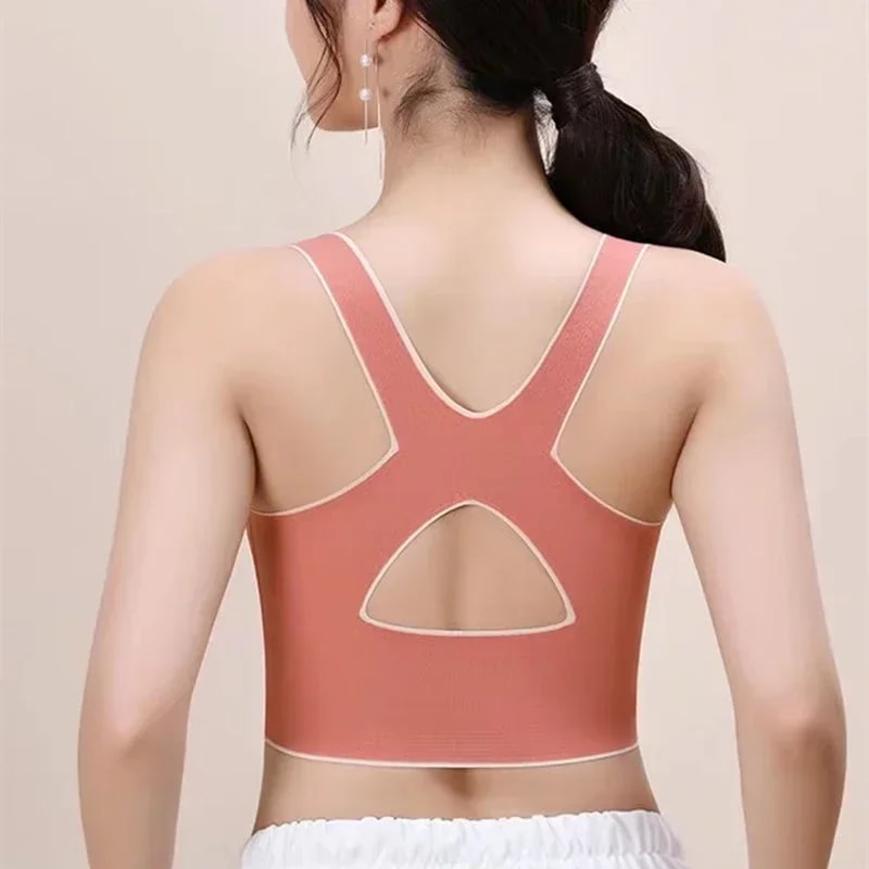 Seamless Posture Support Bra with Adjustable Back & Push Up Lift