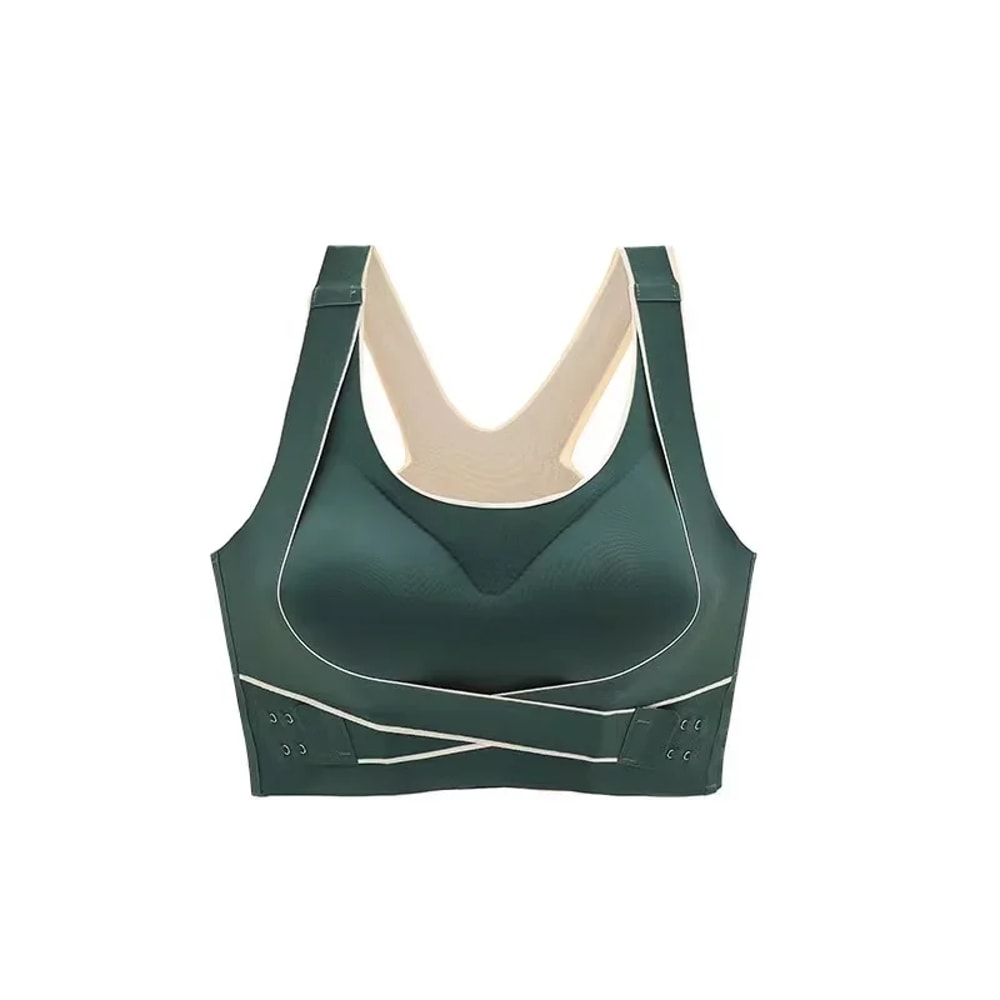 Seamless Posture Support Bra with Adjustable Back & Push Up Lift
