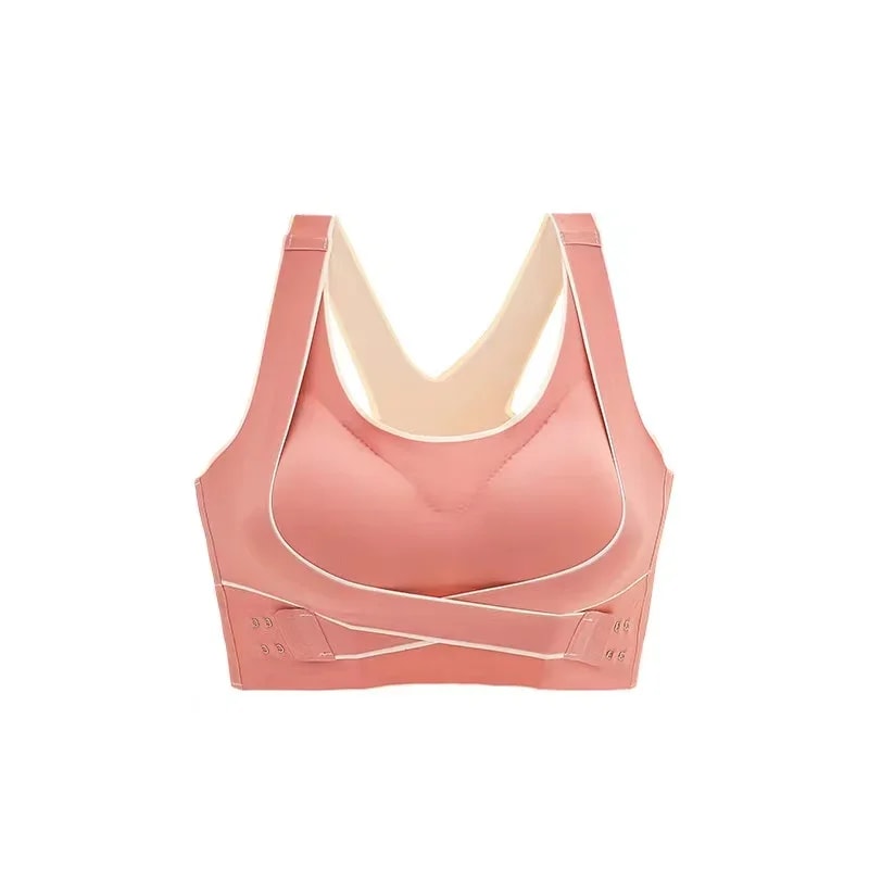 Seamless Posture Support Bra with Adjustable Back & Push Up Lift