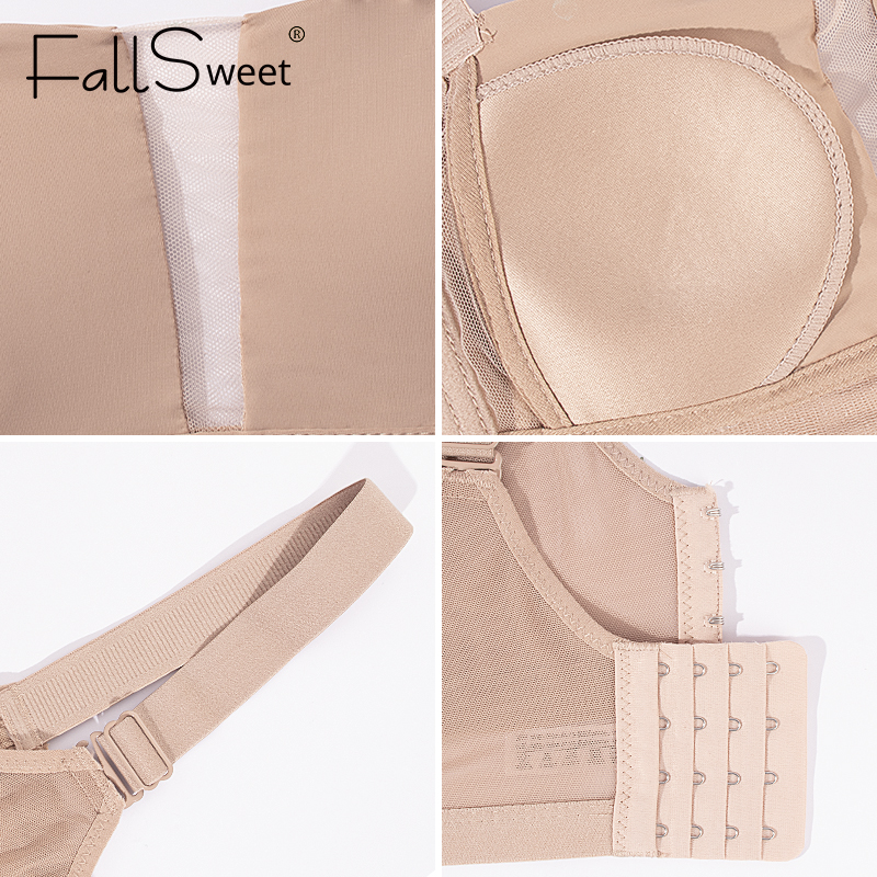 Seamless Plus Size Wireless Bralette Comfortable Deep V Neck Bra For All Day Wear 4