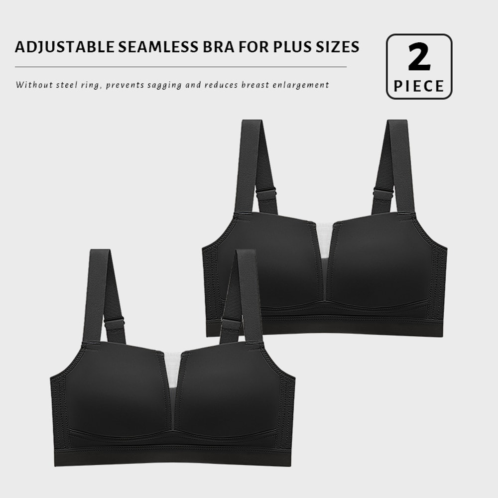 Seamless Plus Size Wireless Bralette Comfortable Deep V Neck Bra For All Day Wear 5