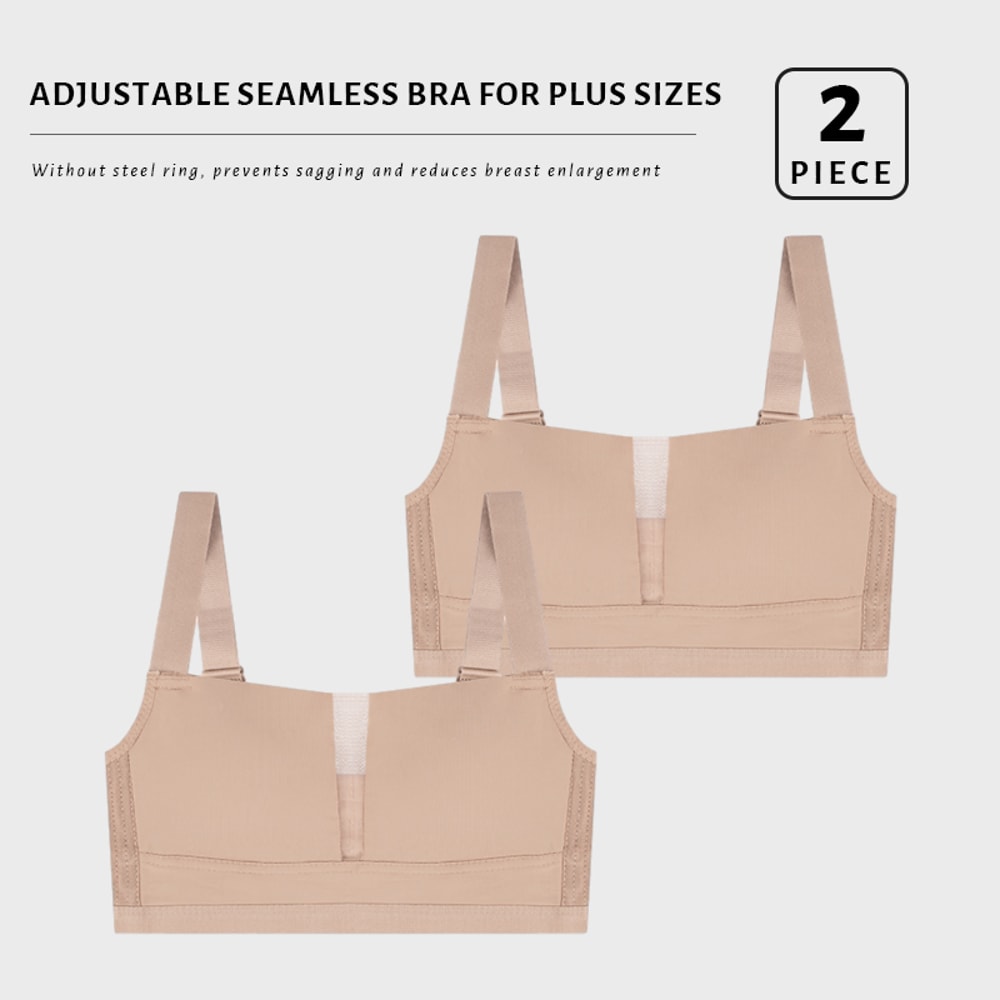Seamless Plus Size Wireless Bralette Comfortable Deep V Neck Bra For All Day Wear 6