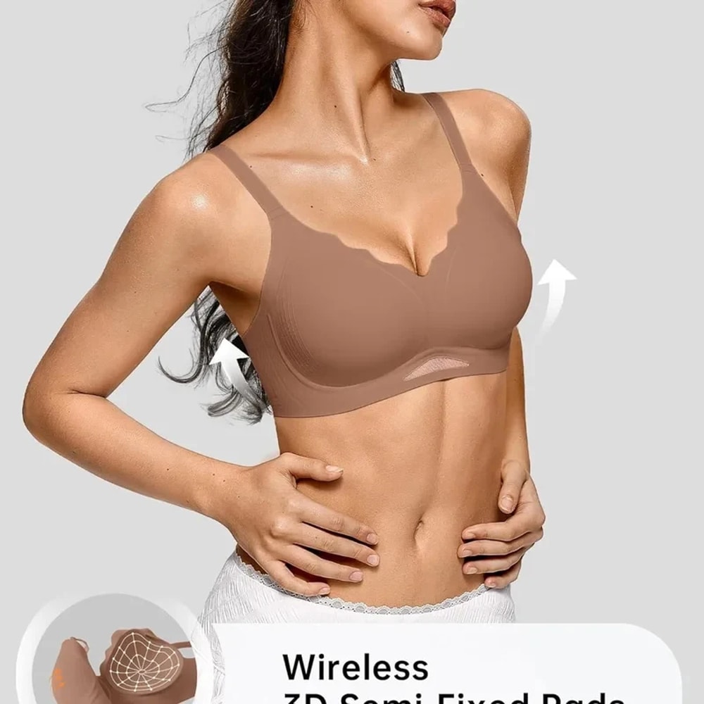 ComfortFit Wireless Seamless Bra Push Up Bralette For Women All Day Breathable Support 1
