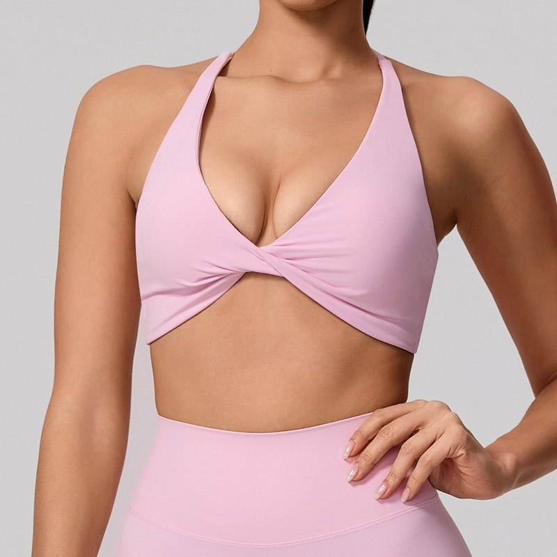 Supportive Backless Cross Strap Yoga Gym Workout Bra For Women 6