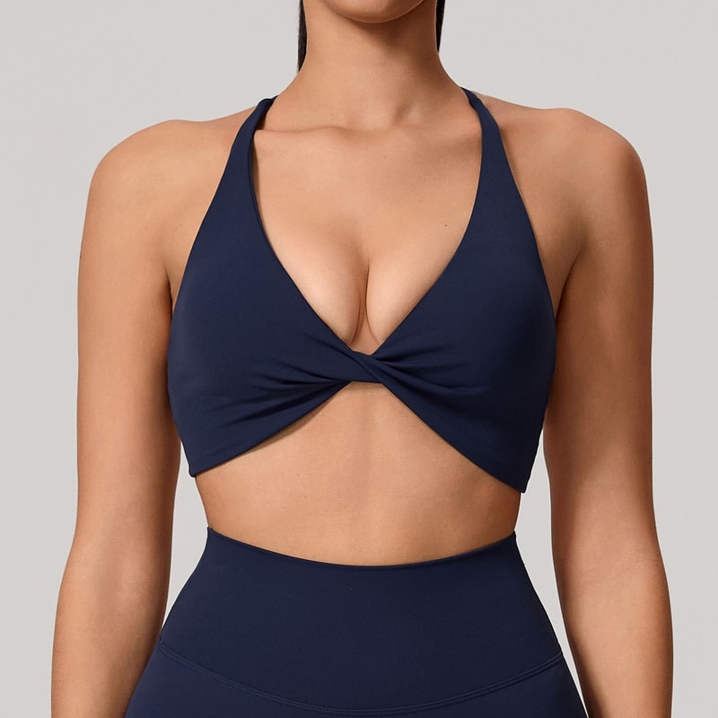 Supportive Backless Cross Strap Yoga Gym Workout Bra For Women 7