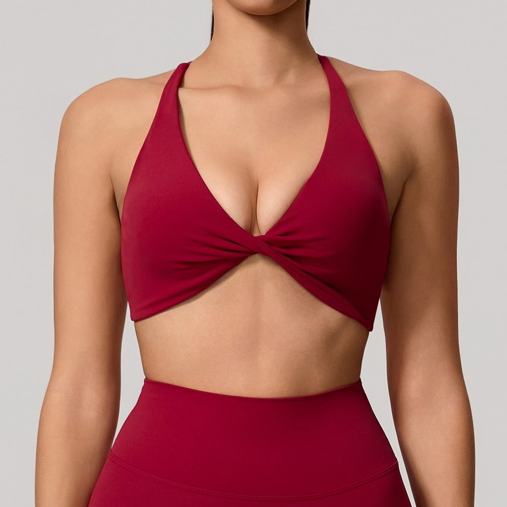 Supportive Backless Cross Strap Yoga Gym Workout Bra For Women 8