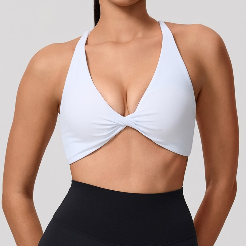 Supportive Backless Cross Strap Yoga Gym Workout Bra For Women 9