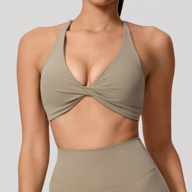 Supportive Backless Cross Strap Yoga Gym Workout Bra For Women 10