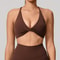 Supportive Backless Cross Strap Yoga Gym Workout Bra For Women 11
