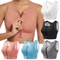 Plus Size Front Zip Support Bra Wireless Full Coverage Longline Comfort