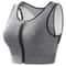 Plus Size Front Zip Support Bra Wireless Full Coverage Longline Comfort