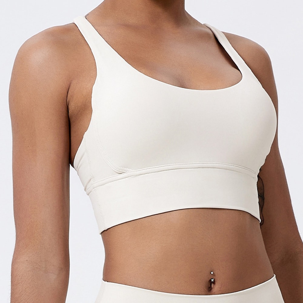 Premium Womens High Support Sports Bra – Shockproof Running Bra & Yoga Fitness Vest with Gathering Elastic Comfort