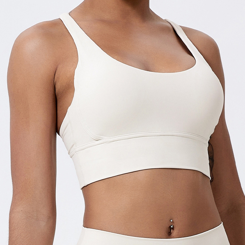 Premium Womens High Support Sports Bra – Shockproof Running Bra & Yoga Fitness Vest with Gathering Elastic Comfort