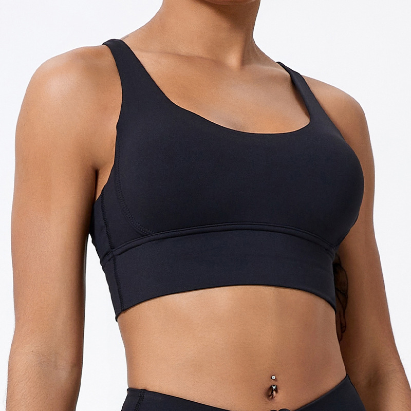 Premium Womens High Support Sports Bra – Shockproof Running Bra & Yoga Fitness Vest with Gathering Elastic Comfort