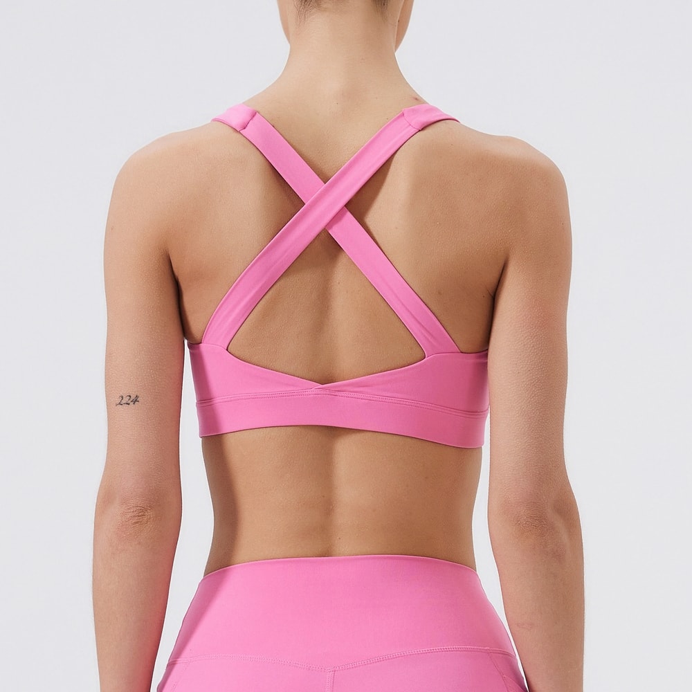 Womens Breathable Sports Bra Top Push Up Yoga & Gym Wear Fitness Bra