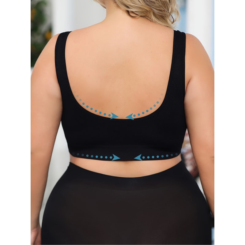 Comfort Curve Plus Size Full Coverage Wire Free Bra Supportive & Comfortable Bra for Side Support, No Underwire