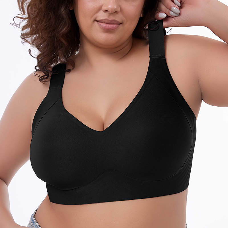 ComfortCurve Wireless Seamless Bralette Full Coverage No Underwire Everyday Bra 0