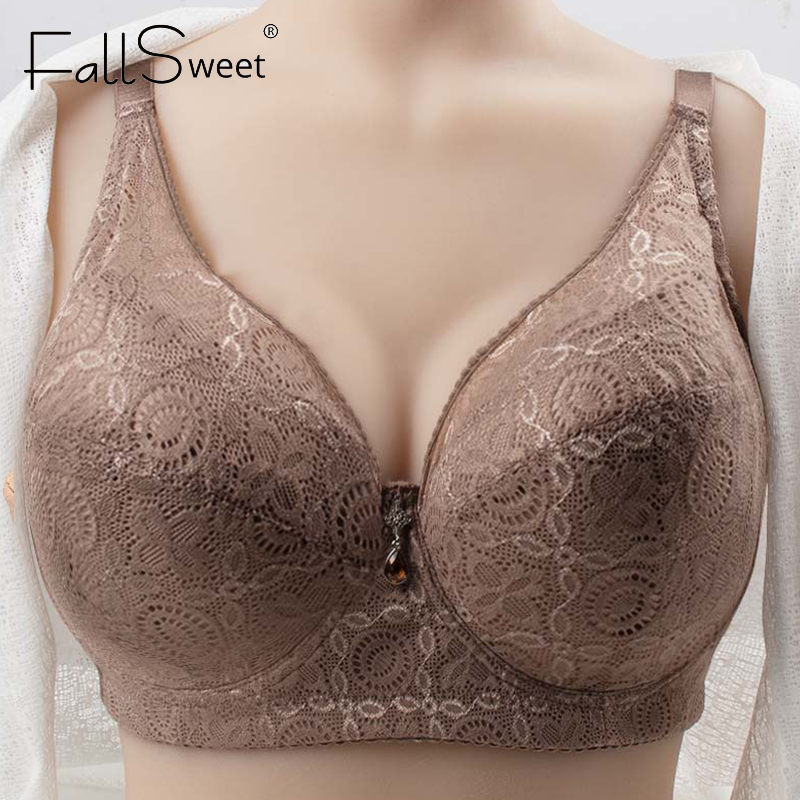 Full Figure Comfort Plus Size Pushup Bra Sexy Lace Underwire Full Coverage Support 0