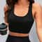 Premium Womens Longline Racerback Padded Workout Sports Bra Tank Top