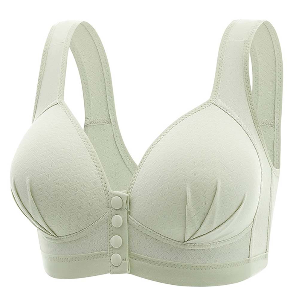 ComfortFit Plus Size Front Closure Bra – Breathable Wireless Support & Beautiful Back Design