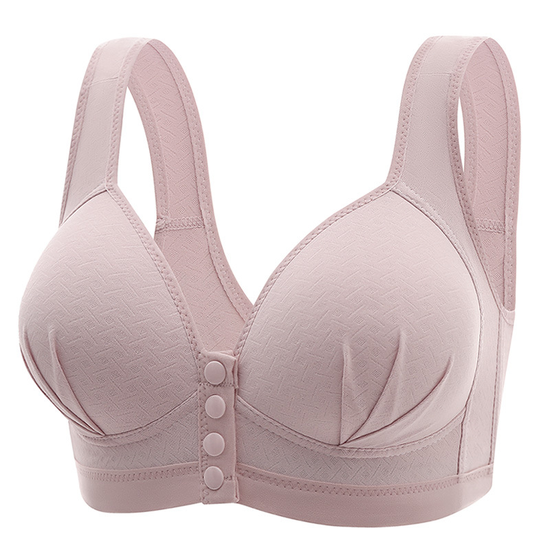 ComfortFit Plus Size Front Closure Bra – Breathable Wireless Support & Beautiful Back Design