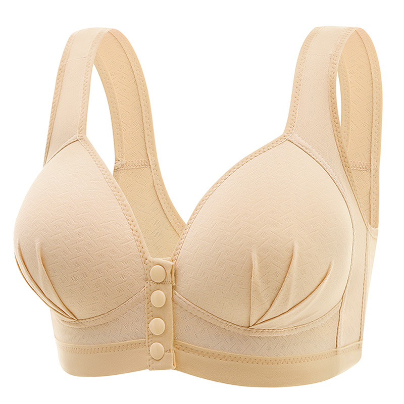 ComfortFit Plus Size Front Closure Bra – Breathable Wireless Support & Beautiful Back Design