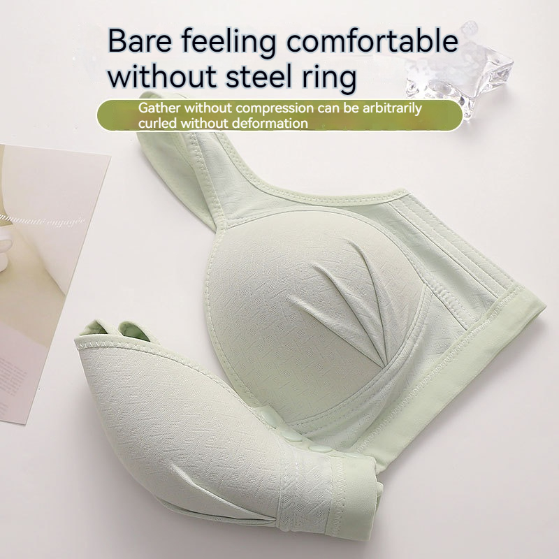 ComfortFit Plus Size Front Closure Bra – Breathable Wireless Support & Beautiful Back Design