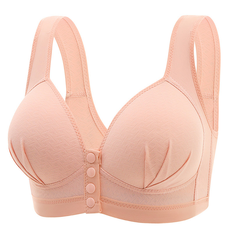 ComfortFit Plus Size Front Closure Bra – Breathable Wireless Support & Beautiful Back Design