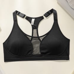 comfortfit wireless mesh sports bra – breathable seamless workout bra for women