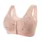 FallSweet Comfortable Front Closure Cotton Bra Plus Size Wireless Support 6