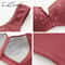 FallSweet Comfortable Front Closure Cotton Bra Plus Size Wireless Support 5